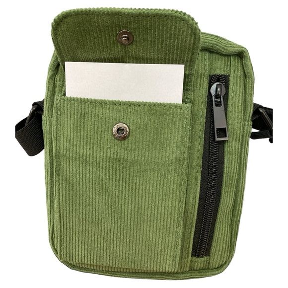 UO Corduroy Mini Zip Messenger Bag NWT - Picture 6 of 9